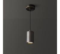 Chandelier, Cylindrical Pendent Light Copper Hanging Pendant Spot Lights, Decorat Ceiling Lamp with Adjustable Cord Mounted Downlight for Restaurant Bar Dining Living Room(Black)