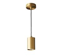 Chandelier, Cylindrical Pendent Light Copper Hanging Pendant Spot Lights, Decorat Ceiling Lamp with Adjustable Cord Mounted Downlight for Restaurant Bar Dining Living Room(Gold)
