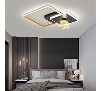 Chandelier Flush Mount LED Dimming Ceiling Light Fixture, Ultra Thin Square 3000 6000k Dimmable Ceiling Lamp with Adjustable Brightness and Color Temperature, Bedroom, Kitchen, Living Room, Hallway,k