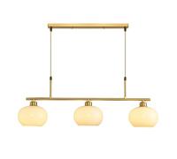 Chandelier Glass Semi Flush Mount Ceiling Lights Restaurant Decor Hanging Brass Pendant Lamp Light Fixtures Adjustable Height for Over Table Living Room Bedroom(Gold)