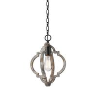 Chandelier Hanging Lamp, Farmhouse Retro Country Wooden Special-Shaped Cage Hanging Lamp,Industrial Island Style Metal Hollow Pendant Light Fixture,Chandelier