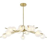 Chandelier Lamp Led Chandeliers,Brushed Brass Mid Century Pendant Lighting Adjustable for Living Room Bedroom Home, Metal Ceiling Light, Gold 15 Lights(Gold,15 Lights)
