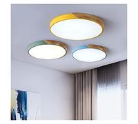 Chandelier Lamp, Ultra Thin Round 5cm Shallow Mount Lights Compatible with Bedroom Living Study Room Wooden Ceiling Lamp, LED Chandelier,s Fixture