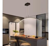 Chandelier LED Chandelier Dining Room Pendant Light,Dimmable LED Chandelier Remote Control,Adjustable Ceiling Hanging Lamp for Bedroom Living Room Kitchen-Black 100x20cm(39x8inch)