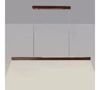 Chandelier LED Chandelier Linear Pendant Light Bar Wood Hanging Lamp Chandeliers Ceiling Lighting Fixture for Kitchen Island Dining Room Living Office Walnut Suspension Lamps