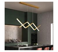 Chandelier Pendent Lamp LED Wave Line Chandelier Long Linear Kitchen Island Pendant Light Minimalism Hanging Ceiling Fixture for Living Room Dining Pool Table Restaurant