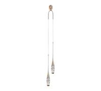 Chandelier Pendent Lamp Long Linear Chandelier - LED Bubble Glass Pendant Light Mid Century Ceiling Hanging Compatible with Foyer Staise Entryway, Kitchen se