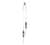 Chandelier Pendent Lamp Long Linear Chandelier - LED Bubble Glass Pendant Light Mid Century Ceiling Hanging Compatible with Foyer Staise Entryway, Kitchen se