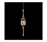 Chandelier Pendent Lamp Long Linear Chandelier - LED Bubble Glass Pendant Light Mid Century Ceiling Hanging Compatible with Foyer Staise Entryway, Kitchen se