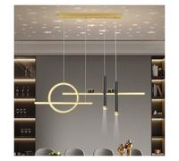 Chandelier Pendent Lamp Nordic Home Creative Dimmable Linear Desk Pendant Light Fixtures LED Chandeliers with Projection Star Long Mid Century Hanging Ceiling for Dining Room Table