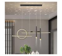 Chandelier Pendent Lamp Nordic Home Creative Dimmable Linear Desk Pendant Light Fixtures LED Chandeliers with Projection Star Long Mid Century Hanging Ceiling for Dining Room Table