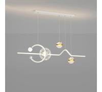 Chandelier Pendent Lamp Nordic LED Pendant Light Dimmable Chandelier Warehouse Linear Wave Ceiling Hanging Kitchen Island Long Strip for Dining Room Table