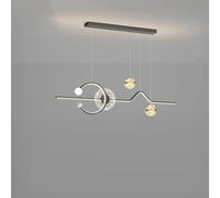 Chandelier Pendent Lamp Nordic LED Pendant Light Dimmable Chandelier Warehouse Linear Wave Ceiling Hanging Kitchen Island Long Strip for Dining Room Table