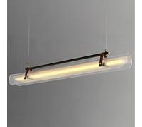 Chandelier Postmodern Linear Pendant Light LED Chandelier Ceiling Lighting Fixture Long Strip Hanging Lamp, Nordic Suspension Lights for Kitchen Island Dining Room Pool Table Office
