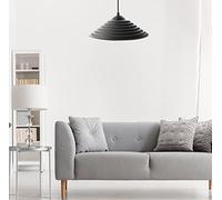 Chandelier UFO con estilo, negro, 50 cm de altura, cable ajustable, casquillo E27, 40 W máx. | diseño moderno industrial y escandinavo para decoración del hogar