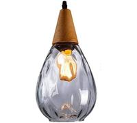 Chandelier, V-intage Pendant Lamp，Creativity Solid Wood + Glass Pendant Light, Amber Single Head Chandelier for Bathroom, Dining Room, Warehouse, Living Room, Corridor, Balcony, Study(Transpar