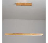 Chandelier Wood Linear Pendant Light Minimalist Chandelier Ceiling Lamp Long Strip Kitchen Island Lighting Fixture Wooden Hanging Chandeliers for Dining Room Pool Table Office Lights