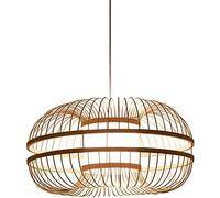 Chandeliers Ceiling Light Chandelier, Chandelier Southeast Asia Chinese Creative Lantern Bamboo Wooden Handmade Art -2 Light Ambient Hanging Light 19.6 Inch for Living Room Bedroom Cafe Restauran