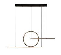 Chandeliers Ceiling Light Chandelier, Creative Personality Strip Chandelier Dimmable Height Adjustable Pendant Light for Dining Room Living Room Clothing Store Decorative Lamps(Black)