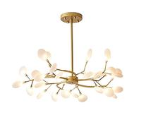 Chandeliers Ceiling Light Chandelier, Creative Sputnik Firefly Chandelier Hardware Lamp Body Dimmable Pendant Light for Living Room Bedroom Study Coffee Shop Suspens Lamp(Trichromatic Lig