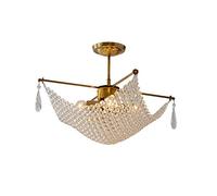 Chandeliers, Crystal Led Light Source, Modern Simple Retro Diniroom Liviroom Homestay Crystal Bedroom Study Room Light,Neutral Light/Neutral Light/a