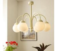 Chandeliers for Entryway Glass Fmount Fixture Round White Nordic Mid Century Ceiling Light Bedroom Dining Room Hanging Lights