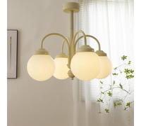 Chandeliers for Entryway Glass Fmount Fixture Round White Nordic Mid Century Ceiling Light Bedroom Dining Room Hanging Lights
