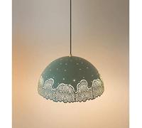 Chandeliers Nordic Metal Chandelier Hollow Shade Ceiling Lamp for Restaurant Room Living Room Hallway Pendant Lighting (Size : Blue)