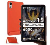 CHANDUELEC ZENO 1 8 Inch Tablet with SIM Card Slot, Android 15 Gaming Cellular Tablet with Detachable Stand, 18GB+256GB, 8" Tablets with Dual SIM 4G LTE & 5G WiFi, 90Hz HD Display, Widevine L1, GPS