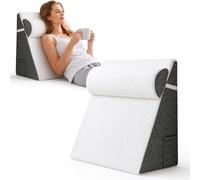 ChaneeHann Cuscino inclinabile con angolazione regolabile,3-in-1 multifunzionale per letto e schiena, Cuscino triangolare ortopedico in viscoelástica
