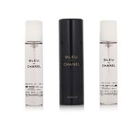 Chanel Bleu de Chanel vaporizador de bolsillo recargable 20 ml + 2 x recarga de perfume para hombre