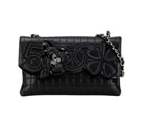 Chanel Vintage - Pre-owned Choco Bar Calfskin Camellia No. 5 CC Shoulder Bag - Pre-owned - Mujer - Negro - ONE SIZE -