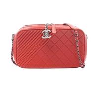 Chanel Vintage - Pre-owned Coco Boy Camera Bag Lambskin - Pre-owned - Mujer - Rojo - ONE SIZE -