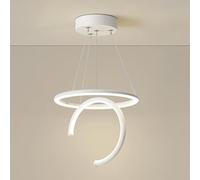 Chaner de techo LED moderno, iluminación colgante contemporánea, lámpara circular de 19,7 pulgadas de altura, lámpara colgante ajustable, isla de cocina, pasillo, vestíbulo, armario, pasillo, Chaner