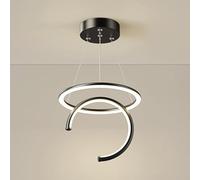 Chaner de techo LED moderno, iluminación colgante contemporánea, lámpara circular de 19,7 pulgadas de altura, lámpara colgante ajustable, isla de cocina, pasillo, vestíbulo, armario, pasillo, Chaner