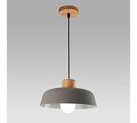 Chaner, Luces LED Mango de madera moderno Chaner Lámpara de techo colgante de aluminio colorida Decoración de mediados de siglo Lámpara colgante para dormitorio Mesita de noche Sofá Balcón Luminaria