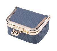 Change Coin Purse - Leather Kiss Lock Pouch, Small Makeup Organizer, Cute Cash Holder | Cash Coin Storage Daily Carry Usage Compact Design Accessory, Women Teenager Girls Fashion Style Wallet