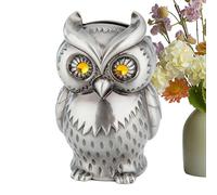 Change Jar - Metal Owl Shape Money Saving Container, Financial Management Change Holder, Owl Coin Bank, Decorative Desk Accessory for Adults, Living Room, Kids’ Savings, Home