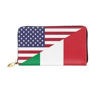 Change Purse Bandera De La Amistad Entre Estados Unidos E Italia Billetera Cartera Muchas Ranuras para Tarjetas Monedero Mujer Elegante Billetera Bolsa para Damas, Niña, Madre