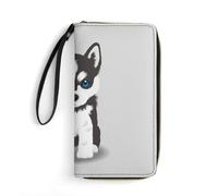 Change Purse Cachorro De Husky Siberiano Coin Purse Hermosamente Billetera Bolsa Muchas Ranuras para Tarjetas Carteras Tarjeteros para Adolescente, Mejor Amigo, Niña