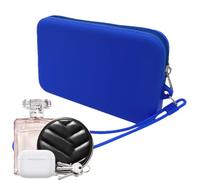 Change Purse for Coin - Large Capacity Mens Coin Pouch Coin Wallet | Small Coin Purses for Women, Silicone Coin Pouch Zipper Coin Pouch with Rope for Cash Coin Cosmetics Zipped Change Pouch Slim, Azul