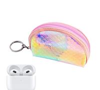 Change Purse for Women, Small Coin Wallet Pouch, Zippered Keychain Wallet, Portable Fashion Accessory for Everyday Use, Featuring a refined daily accessory design, 4.72x3.35x1.57in, Rosa,