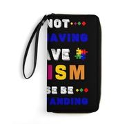 Change Purse No Me Estoy Portando Mal, Tengo Autismo, por Favor Sé Monedas Tarjetero Encantador Billetera Bolsa Impreso Billetera De Cuero para Madre, Adolescente, Niña