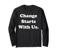 Change Starts With Us Positive Message Manga Larga