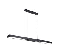 Changing LED Chandelier for Dining Room, Black Metal Linear Pendant Light 50W Height-Adjustable Kitchen Island Living