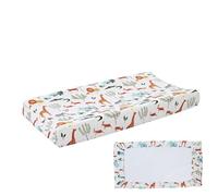 Changing Pad Covers - 100% Cotton Muslin Cloth - Comfy & Breathable Changings Table Cover | Elastic Fitted Nursery Tuck Baby Essentials, Durable Washable Fabric Design With Secure Diaper Station