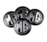 CHANGKAIFA 4 Piezas Pegatinas para Tapacubos para MG GT II 2021-, Decoración de Llantas de Automóvil Adhesivo de Tapacubos Elegante Centro de Rueda Accesorios,Black-56mm