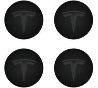 CHANGKAIFA 4 Piezas Pegatinas para Tapacubos para Tesla Model Y Juniper 2025 2026, Decoración de Llantas de Automóvil Adhesivo de Tapacubos Elegante Centro de Rueda Accesorios,B-56mm