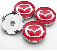 CHANGKAIFA 4 Piezas Tapacubos de Coche para Mazda 2 3 6 MX-5 MX-30 CX-3 CX-8 CX-9 60mm, Coche Protectores Tapas Centrales ABS Tapa Llanta Tapacubos Central del Coche Buena Estabilidad