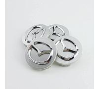 CHANGKAIFA 4 Piezas Tapacubos de Coche para Mazda CX-5 2021-2024 56mm, Coche Protectores Tapas Centrales ABS Tapa Llanta Tapacubos Central del Coche Buena Estabilidad,Silver